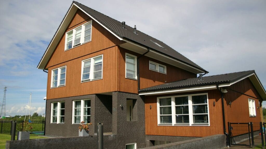 levande drachten woning hout met steen